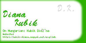 diana kubik business card